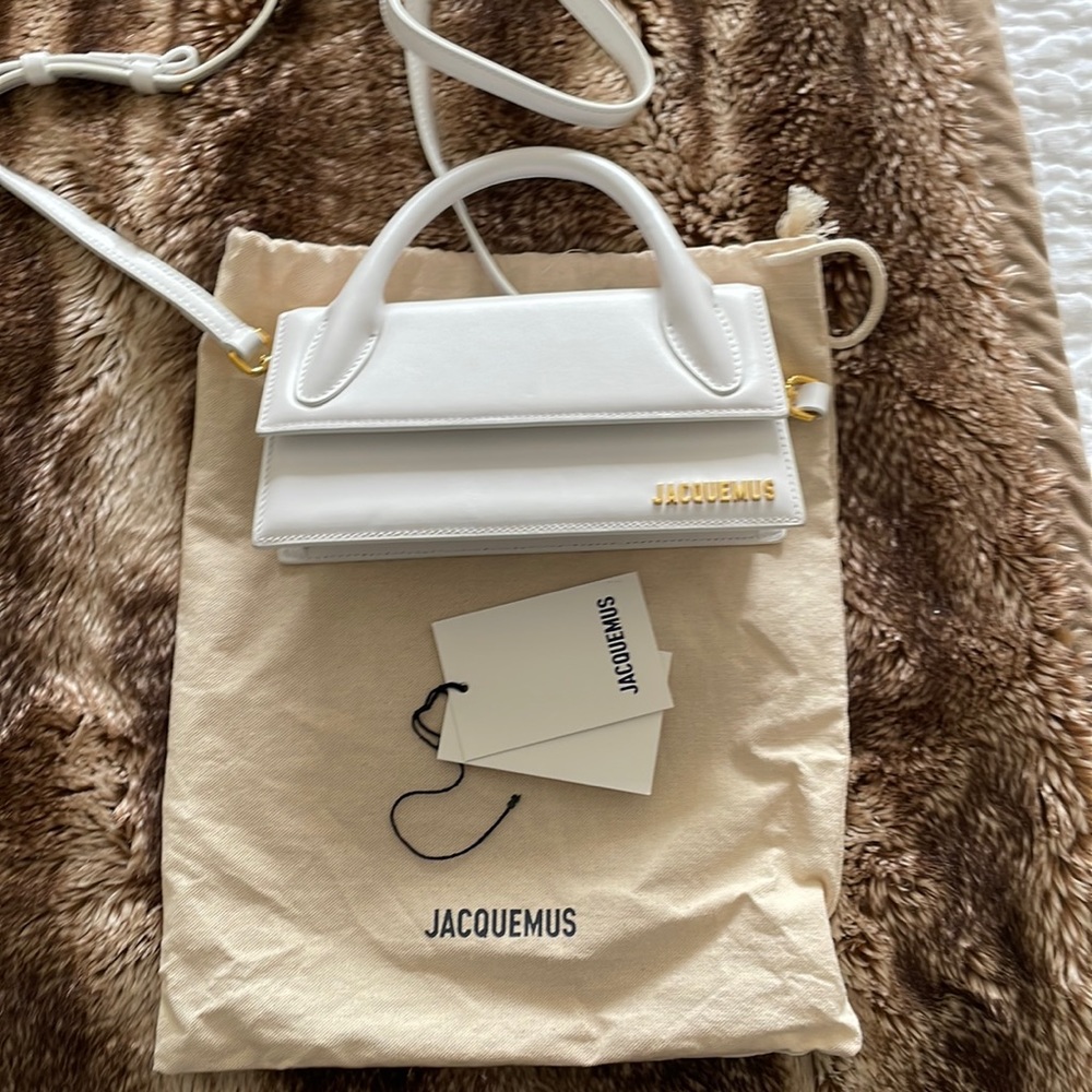 Jacquemus Le Chequito Long White